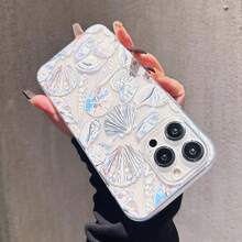 1 buah Casing Ponsel Transparan TPU Motif Cangkang Holografik Elemen Laut Kerang dengan Perlindungan Lensa Penuh, Anti Jatuh, dan Anti Sidik Jari, Kompatibel dengan iPhone 16 Pro/16 Plus/15/15 Pro Max/15 Pro/11/12/13/14 Pro Max/11 Pro/11 Pro Max/12 Pro/12 Pro Max/13 Pro/13 Pro Max/14 Pro/14 Pro Max, Casing Lembut Premium Kreatif - MultiWarna - View 4