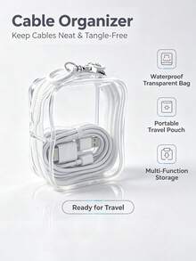 1pc Digital Data Cable Mini Storage Bag, Deep Space Color, Birthday Baby Style, 10cm High Transparent Thickened Blind Box Baby Bag, Double Zipper Dust-Proof Cotton Doll Walking Doll Bento Bag - View 7