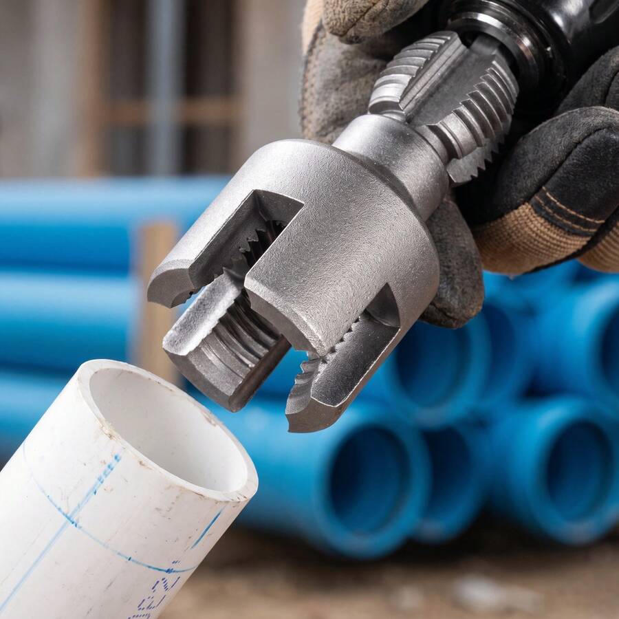2pcs Dual-Function PVC Pipe Thread Cutting Tool Set, Integrated Internal And External Thread Cutters, Includes 1/2'' 3/4'' 1'' Dies, Manual Water Pipe Threading Kit, Wear-Resistant Durable DIY Home Plumbing Repair Hand Tool