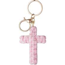 1/5/10pcs Woven Cross Christian Keychain, Unisex, Bohemian Style Jesus Cross Car Bag Pendant - Multicolor - View 11