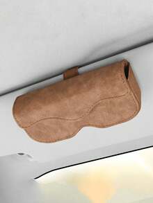 Magnetic Suede Car Fashion Glasses Holder, Sun Visor Glasses Storage Case, Universal Vehicle Eyeglasses Protective Box Car Interior Accessory - A - View 8