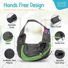 Lightweight Pet Sling Carrier, Breathable MeshCrossbody Bag For Small Dogs Cats, Portable Hands-Free Travel Tote With Adjustable Strap For Daily Walks,Trips & Outdoor Activities - Multicolor - View 6