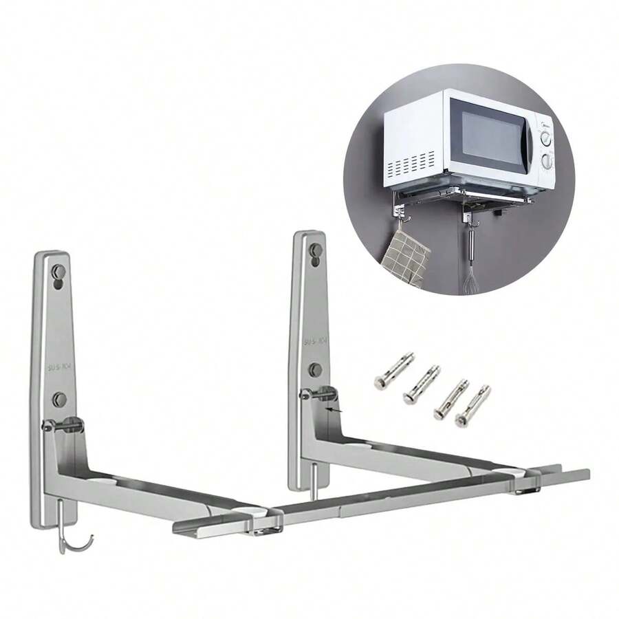 Microwave Oven Stand - Silver - View 1