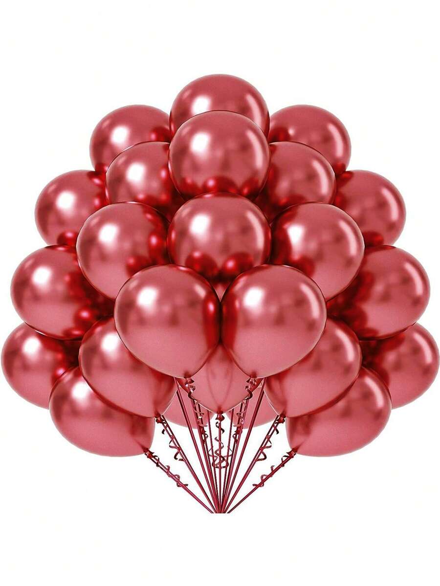 50 globos metálicos, Navidad - Rosa - Ver 1