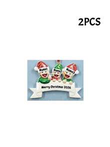 Custom Christmas Name Ornament, Personalized 2-6 Names Buddy Pendant, Customized Text DIY Tree Decoration, Customizable Holiday Gift For Family - Style a - View 15