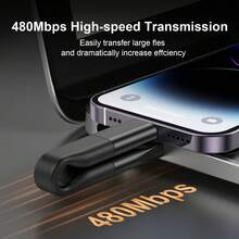 Tzlrxl 4-In-1 Fast Charging Keychain Data Cable – 480Mbps High-Speed Transfer, Multi-Function Portable Charger For USB/Type-C/Lightning Devices - Blue - View 6
