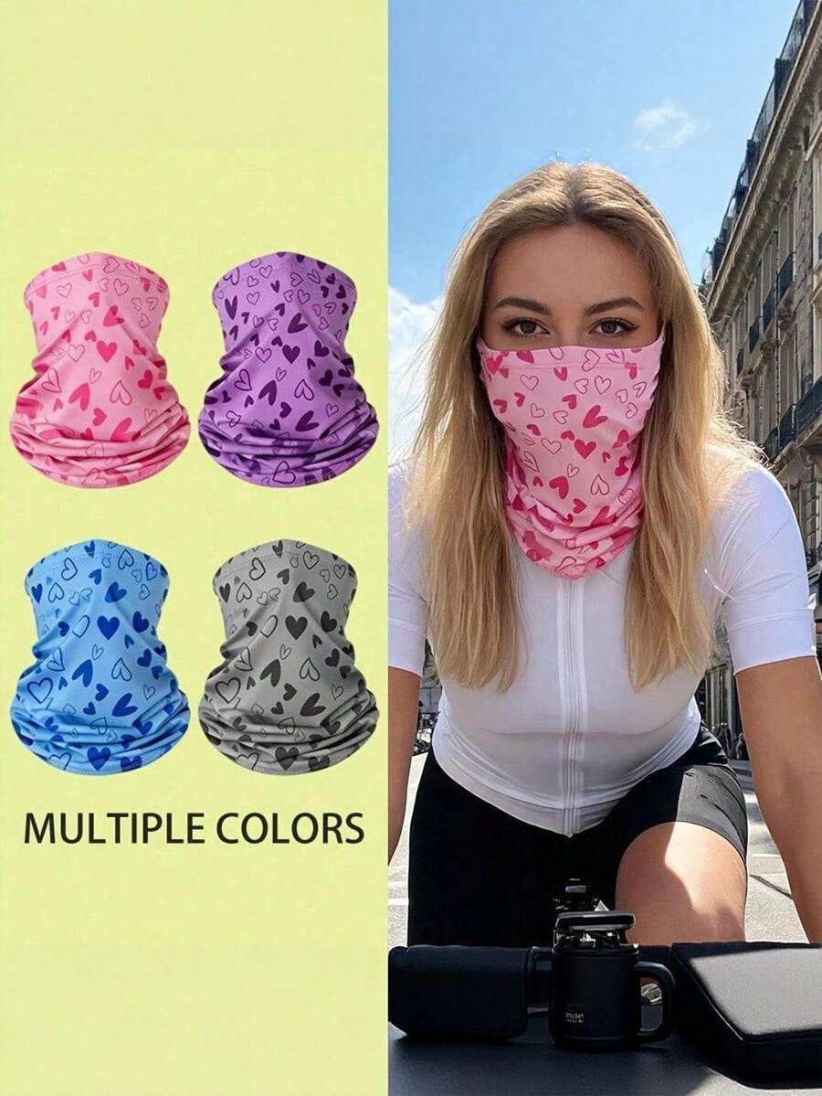 Babous Women's Breathable Face Mask, Fashionable Printed Multifunctional Neck Gaiter, Unisex, Perfect For Cycling, Running, Tennis And Other Outdoor Sports - Multicolor - View 1