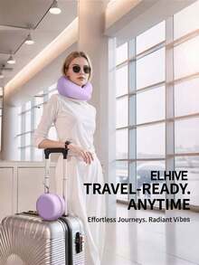 U-Shaped Travel Neck Pillow, Travel Pillow, 360° Surround Design,Comfortable Sleep, Portable Travel Support Cushion For Airplane Car Office Rest, Vacation Trips, Business Travel, Back To School Essentials And Daily Commuting - Multicolor - View 4