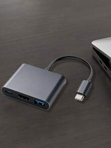 3-In-1 Type-C Multi-Function Hub, Type-C Adapter With 4K HDTV, USB3.0 And USB-C Charging Port, Digital AV Splitter For MacBook, Galaxy S8/S9 And Laptops. (Please Ensure Your Phone Supports HDTV Connection Before Purchase) - Multicolor - View 14