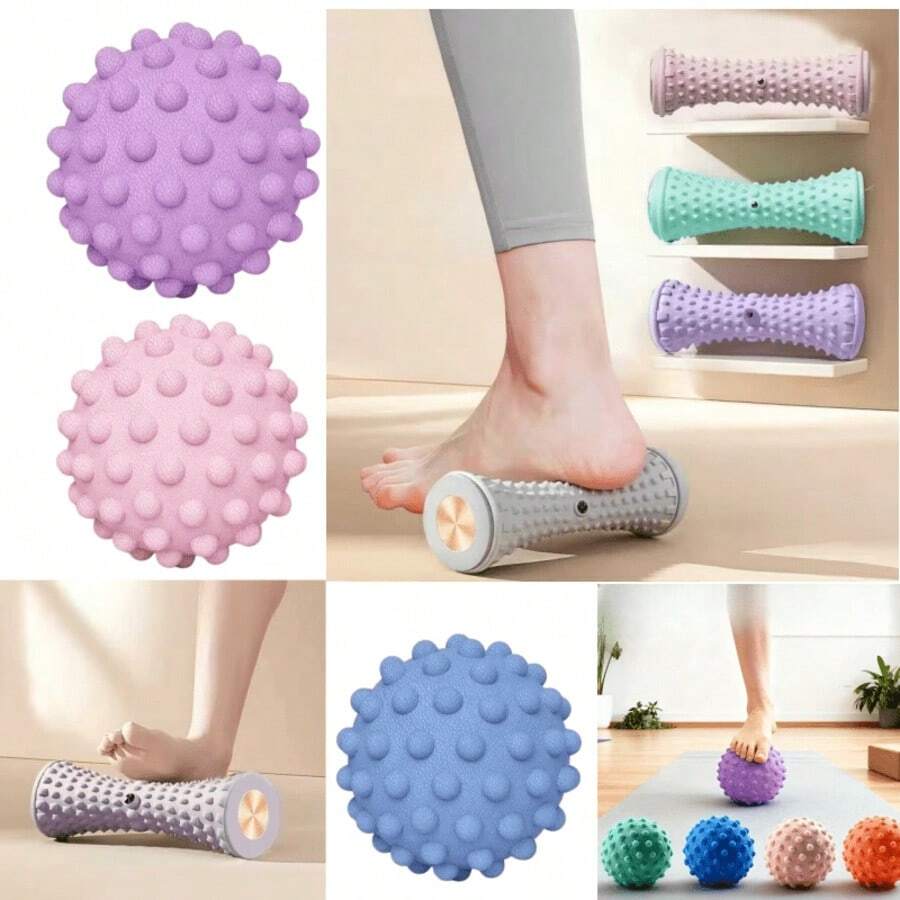 Foot Relief Massage Ball Set, 2pcs, Washable And Reusable, Helps Relieve Muscle Soreness And Promote Blood Circulation. Home Yoga Massage Tool Set, Suitable For Foot, Leg And Full Body Care. Ideal Gift For Halloween And Christmas. - Multiple Specifications - View 1
