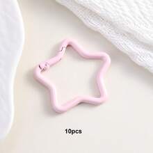 10pcs Hot-Selling Painted Gourd Alloy Carabiner Spring Quick Buckle DIY Keychain Backpack Clip Business Gift Jewelry Accessory - Alloy Star Carabiner - View 12