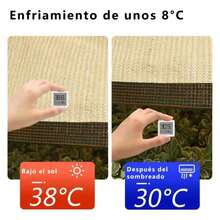 Redes de sombra de 3 x 3 m, 3 x 5 m y 4 x 6 m, con un 95 % de protección contra la luz solar y los rayos UV, resistentes al viento y al agua, con 28 metros de cuerda de sujeción y 4 ganchos metálicos incluidos, aptas para patios, cocheras, balcones y cualquier espacio al aire libre. Disponibles en amarillo y negro - Amarillo 3M*3M - Ver 4