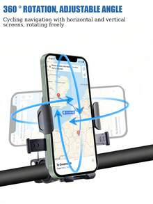 Bike Phone Holder Motorcycle Phone Holder Rotatable Bicycle Motorcycle Mobile Phone Stand Suitable For Outdoor Cycling Snap Fit Handlebar Clamp Compatible With 4.7-7.2 Inch Mobile Phones Essential For Cycling Outdoor Motorcycle Accessories - Multicolor - View 9