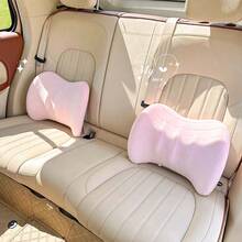 1pc Car Headrest Pillow, Memory Foam Lumbar Support Cushion For Car Seat, Neck Pillow And Back Support For Driving - A - View 4