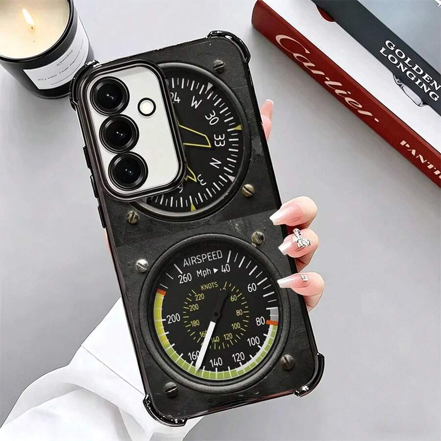 Aircraft Instrument Cockpit Radar Plating Phone Case For Samsung S21 22 23 24 25 26PLUS ULTRA MKME - 004 - View 1
