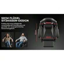 Ergonomic Gaming Chair With Lumbar Support And Headrest, Height-Adjustable Gamer Chair, PC Chair For Adults, Girls And Boys - 灰色 - 查看 2