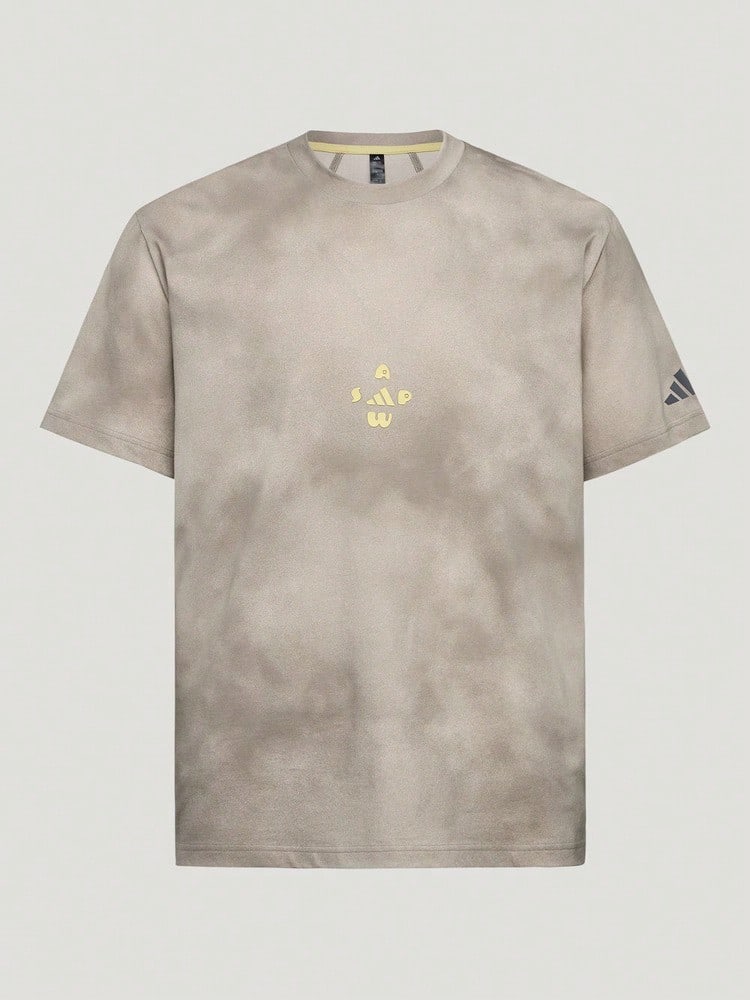 Adidas 男士 FAV CO AOP 針織無領短袖 T 恤 TLD7437 - 淺褐色 - 查看 1