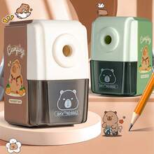 1 buah Rautan Pensil Capybara, Tema Capybara, Pilihan Warna Cokelat dan Hijau, Desain Portabel, Alat Tulis Lucu untuk Siswa, Rautan Pensil, Hadiah Kembali ke Sekolah - beraneka warna - View 1