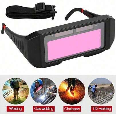 Solar Auto Darkening Welding Goggles, Adjustable Shade Protective Glasses With Anti-Glare PC Lens, Reliable Eye Protection For Welders, DIY Repair And Industrial Work