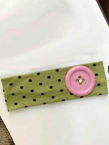 Diadema de lunares Y2K con clip, diadema elástica antideslizante para mujer, accesorio para el cabello lindo, adecuado para uso diario, maquillaje, deportes y ciclismo - Multicolor - Ver 7