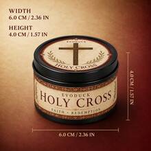 1pc Holy Cross Scented Prayer Candle In Tin With Seven Day Prayer & Reflection Guide, Christian Catholic Devotional Candle For Home Altar Prayer Corner Decor, Religious Baptism First Communion Confirmation Gift For Godchild Teen Boy Girl Men Women - Multi Scents - View 3
