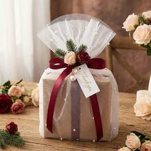 White Pearl Tulle, Gift Bag Tulle Packaging, Suitable For Valentine's Day, Wedding Party Gift Bags - Multiple Pieces Polyester Mesh Gift Packaging, Suitable For Wedding Decoration And Celebration Events, Wedding Gifts - Multicolor - View 4