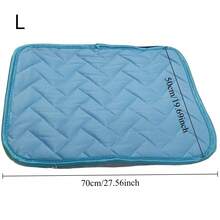 1PC Dog Cat Ice Silk Cooling Mat Summer Soft Cool Feel Pet Sleep Pad Breathable Mat For Floor Sofa Bed Crate Dog Cat Summer Cool Pad / Cool Touch Sleeping Mat - Blue - View 15