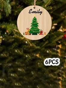 LICVIC Custom Name Christmas Ornament, Festive Deer Santa Tree Hanging Decor, Personalized Xmas Tree Pendant, Customized Wall Hanging Keepsake, Customizable Holiday Home Decor, Christmas Party Gift, New Year Gift, Christmas Gift, Gifts For Family And Friend - Style a - View 10