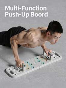 1pc Grey Foldable Push Up Board, Minimalist Style ABS Plastic Multi-Hole Workout Board, Foldable Portable Design, Full Body Muscle Training Fitness Equipment, Ideal For Home Gym, Daily Workout & Christmas Gift - Multiple Styles - View 5