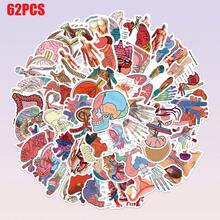 60pcs Human Anatomy Stickers Set, Vintage Graffiti Stickers, Suitable For Luggage, Guitar, Skateboard, Phone Case, School Supplies, Back To School Season - One Size - View 11