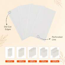 Double Sided Replacement Tape, White, 0.8cm*4cm 36PCS Double Sided No-Residue Tape For Weft Extensions, Strong Waterproof Hold For Daily Use, Seamless Install - A - View 4