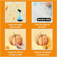 4pcs Autumn Pumpkin Window Stickers, Autumn Maple Leaf Pine Cone Mushroom Window Stickers, Double-Sided Thanksgiving Harvest Glass Decals, Suitable For Home Decor - Multicolor - View 11