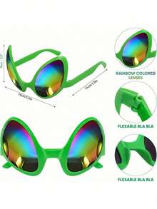 1pc Halloween Alien Costume Set, Includes Headpiece And Glasses, Alien Mars Antenna Headpiece Set, Suitable For Men's Space Theme Party Costume - Multiple Styles - View 3