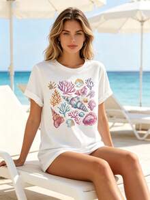 Women T-Shirts - 白色 - 查看 1