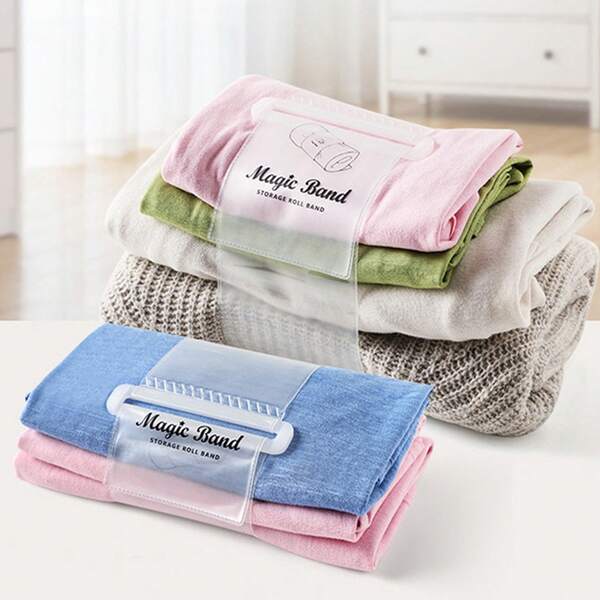 3pcs-Clothing Organization Straps, Self-Adhesive Roll Straps, Slouchy Roll Bundling Straps For Wardrobe Folding Clothes, Short Sleeves, Pants Storage Bundling Ropes. Clothing Self-Adhesive Roll Bundling Straps, Household Clothing Organization Storage Roll Bundling, Travel Clothing And Pants Bundling Straps. Clothing Divider Storage, Clothing Cabinet Storage. Beautiful And Practical, Sturdy And Durable.