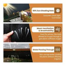 Redes de sombra de 3 x 3 m, 3 x 5 m y 4 x 6 m, con un 95 % de protección contra la luz solar y los rayos UV, resistentes al viento y al agua, con 28 metros de cuerda de sujeción y 4 ganchos metálicos incluidos, aptas para patios, cocheras, balcones y cualquier espacio al aire libre. Disponibles en amarillo y negro - Negro 3M*5M - Ver 11