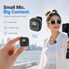 HITOZON 專業無線領夾式麥克風，適用 /Android，即插即用，智能降噪，適合影片錄製、Vlog 和直播 - 查看 10