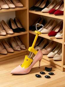Adjustable Shoe Trees, Anti-Wrinkle Shoe Trees, Durable Shoe Shaping, Anti-Wrinkle, Moisture-Absorbing, Odor-Absorbing, Suitable For Wide Feet, Unisex, Neutral Shoe Shape, Transform A Pair Of Shoes Into A Perfect Fit, Relieve Foot Pads And Calluses, Durable Shoe Shaping, No Power Required, Suitable For Dress Shoes, Boots And Synthetic Leather Shoes - Multicolor - View 3