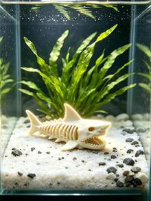 Dekorasi Akuarium Kerangka Hiu Cetak 3D Baru, Ornamen Akuarium Mini, Gua Persembunyian Hewan - kerangka hiu - View 7