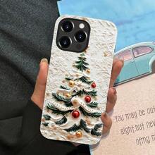DAIZAG Case Compatible With IPhone 13 Pro Max,Glossy Durable Shock Protection Cover For Girl Women,Christmas Tree Snowflake Pattern - 白色 - 查看 4