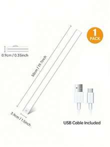 1pc Wireless LED Motion Sensor Light, 3 Color Modes, USB Rechargeable, Ultra-Thin Smart LED Cabinet Light With Charging Cable, Suitable For Cabinet, Kitchen, Bedroom, Stair Lighting - White - View 16
