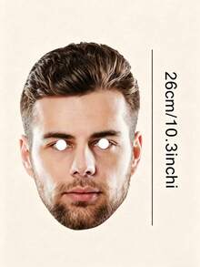 Custom Photo Mask, Personalized Wedding Portrait, Custom Hollow Head Portrait, Custom Hollow Face Party Decoration. Upload Photo For Birthday And Birthday Party Costume (Actual Product Without Holes). - Multicolor - View 9