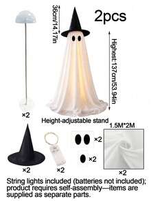 Halloween Glowing Ghost, Indoor/Outdoor Scary Ghost Decoration, Suitable For Porch, Home, Outdoor, Garden, Yard, Lawn, Party Decor - Ghost - View 10