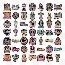 SCXXBSW 50 buah Stiker Alkitab Neon, Stiker Kartun Lucu untuk Keperluan DIY seperti Skateboard dan Ponsel - A - View 9