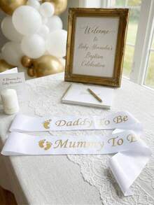 2 Pcs Mom To Be Sash Dad To Be Sash Mom And Dad Sash Mom Sash Baby Shower Sash Party Decoration Baby Shower Mom To Be Sash Mom To Be - Expectant Parents - View 10