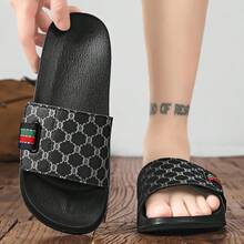 36-50 Plus Size Men's Slippers, Large Size, EVA Lightweight Soft, Anti-Slip Slippers, Wear-Resistant Thick Sole, Open Toe Sandals, Daily Wear And Outdoor Beach - 1993-black - View 8