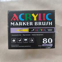 12/24/36/48/60/72/80/120pcs/Set Straight Barrel Liquid Large Capacity Quick-Dry Colored Pens, Suitable For Ceramic And Stone Materials - Multicolor - View 13