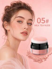 FOMIX Perona pipi bubuk matte lembut dengan bantalan puff terintegrasi, formula ringan dan halus seperti sutra, warna pipi yang dapat dibangun dan dibaurkan, hasil akhir alami, palet perona pipi portabel yang ramah untuk pemula untuk riasan sehari-hari, pesta, dan hadiah. - warna teh susu - View 9