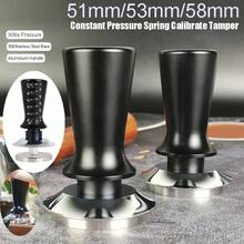 1pc 51mm Espresso Tamper Barista Coffee Tamper With Calibrated Spring Loaded Stainless Steel Tampers - Black - View 1