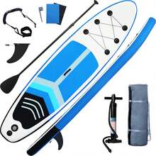 Inflatable Stand Up Paddle Board SUP Accessories & Carry Bag, Wide Stance, Surf Control, Non-Slip Deck, Leash, Paddle And Pump, Standing Boat For Youth & Adult - 1 - View 4